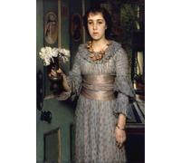 HRJUBWREE Dipinto su Tela Classico Quadri su Tela Stampe Pittura Ritratto di Anna Alma tadema di Lawrence Alma tadema Per la Decorazione dell'ufficio 60x90cm