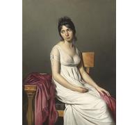 HRJUBWREE Dipinto su Tela Classico Quadri su Tela Stampe Pittura Ritratto di una giovane donna in bianco di Jacques Louis David Per la Decorazione dell'ufficio 60x90cm