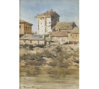 HRJUBWREE Dipinto su Tela Classico Quadri su Tela Stampe Pittura Roma Scomparsa di Roesler Franz Per la Decorazione dell'ufficio 60x90cm