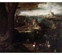 HRJUBWREE Dipinto su Tela Classico Quadri su Tela Stampe Pittura Scuola Marina di Salvator Rosa di Salvator Rosa Per la Decorazione dell'ufficio 60x90cm