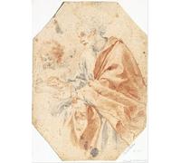 HRJUBWREE Dipinto su Tela Classico Quadri su Tela Stampe Pittura Studio Evangelista e Angelo di Carlo Dolci Per la Decorazione dell'ufficio 60x90cm