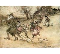 HRJUBWREE Dipinto su Tela Classico Quadri su Tela Stampe Pittura Washington Irving Short di Arthur Rackham Per la Decorazione dell'ufficio 60x90cm