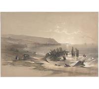HRJUBWREE Famoso Pittura Astratta Poster Manifesti Quadri Arte Caifa guarda verso il Monte Carmelo di David Roberts Per la Decorazione Domestica 60x90cm
