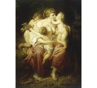 HRJUBWREE Famoso Pittura Astratta Poster Manifesti Quadri Arte Carità di Wilhelm Von Kaulbach Per la Decorazione Domestica 60x90cm