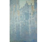 HRJUBWREE Famoso Pittura Astratta Poster Manifesti Quadri Arte Cattedrale di Rouen il portale della nebbia mattutina di Claude Monet Per la Decorazione Domestica 60x90cm