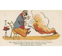 HRJUBWREE Famoso Pittura Astratta Poster Manifesti Quadri Arte C'era un vecchio Vesuvio che studiò le opere Vitruvio di Edward Leaars Per la Decorazione Domestica 60x90cm