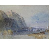 HRJUBWREE Famoso Pittura Astratta Poster Manifesti Quadri Arte Chateau Hamelin di Mallord William Turner Per la Decorazione Domestica 60x90cm