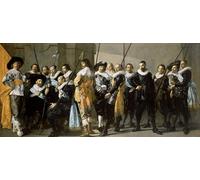 HRJUBWREE Famoso Pittura Astratta Poster Manifesti Quadri Arte Compagnia della milizia del distretto Xi sotto il comando del capitano Reynier Reael di Frans Hals Per la Decorazione Domestica 60x90cm