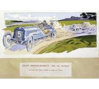 HRJUBWREE Famoso Pittura Astratta Poster Manifesti Quadri Arte Correndo la Gordon Bennett Cup di Ernest Montaut Per la Decorazione Domestica 60x90cm