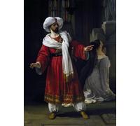 HRJUBWREE Famoso Pittura Astratta Poster Manifesti Quadri Arte David in Role of Alexander in Melodrama Arabs in Gaul by Francesco Hayez Per la Decorazione Domestica 60x90cm