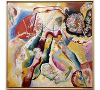HRJUBWREE Famoso Pittura Astratta Poster Manifesti Quadri Arte Dipinto con Macchia Rossa di Vasilij Kandinskij Per la Decorazione Domestica 60x90cm