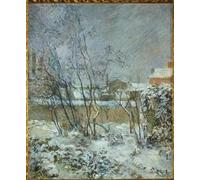HRJUBWREE Famoso Pittura Astratta Poster Manifesti Quadri Arte Effetto di neige o la neige in rue Carcel di Paul Gauguin Per la Decorazione Domestica 60x90cm
