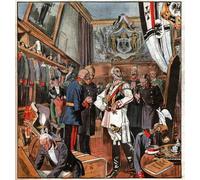 HRJUBWREE Famoso Pittura Astratta Poster Manifesti Quadri Arte Guillaume II Guglielmo II di Ferdinand Georg Waldmuller Per la Decorazione Domestica 60x90cm