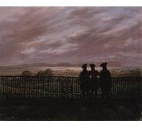 HRJUBWREE Famoso Pittura Astratta Poster Manifesti Quadri Arte i poeti Vasily Andreyevich Zhukovsky -sergeyevich Ivan Turgenev di Caspar David Friedrich Per la Decorazione Domestica 60x90cm