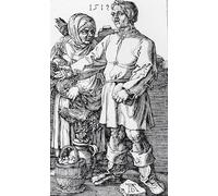 HRJUBWREE Famoso Pittura Astratta Poster Manifesti Quadri Arte il contadino e sua moglie al mercato Albrecht Durer Per la Decorazione Domestica 60x90cm