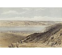 HRJUBWREE Famoso Pittura Astratta Poster Manifesti Quadri Arte il mare di Tiberiade guardando verso Basan di David Roberts Per la Decorazione Domestica 60x90cm