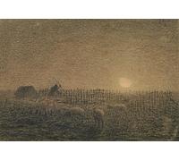 HRJUBWREE Famoso Pittura Astratta Poster Manifesti Quadri Arte il pastore all'ovile di Jean Francois Millets Per la Decorazione Domestica 60x90cm