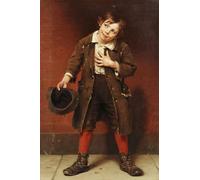 HRJUBWREE Famoso Pittura Astratta Poster Manifesti Quadri Arte Il ragazzo mendicante di John George Brown Per la Decorazione Domestica 60x90cm