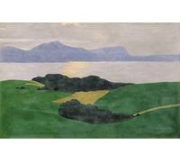 HRJUBWREE Famoso Pittura Astratta Poster Manifesti Quadri Arte il Saleve e il lago di Felix Edouard Vallotton Per la Decorazione Domestica 60x90cm
