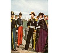 HRJUBWREE Famoso Pittura Astratta Poster Manifesti Quadri Arte King Ii of Naples and Queen Amalia Leave Gaeta of the Two Sicilies by Tancredi Scarpelli Per la Decorazione Domestica 60x90cm