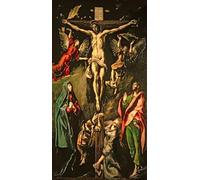HRJUBWREE Famoso Pittura Astratta Poster Manifesti Quadri Arte la Crocifissione di El Greco Per la Decorazione Domestica 60x90cm