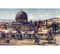 HRJUBWREE Famoso Pittura Astratta Poster Manifesti Quadri Arte la cupola della roccia dalla caserma vicino alla torre di Antonia di John Fulleylove Per la Decorazione Domestica 60x90cm
