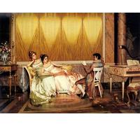 HRJUBWREE Famoso Pittura Astratta Poster Manifesti Quadri Arte la Lettura Poesia di Vittorio Reggianini Per la Decorazione Domestica 60x90cm