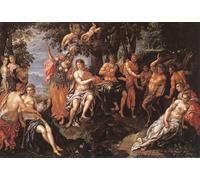 HRJUBWREE Famoso Pittura Astratta Poster Manifesti Quadri Arte la punizione di Mida Hendrick De Clerck Per la Decorazione Domestica 60x90cm