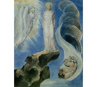 HRJUBWREE Famoso Pittura Astratta Poster Manifesti Quadri Arte la terza tentazione di William Blake Per la Decorazione Domestica 60x90cm