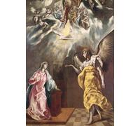 HRJUBWREE Famoso Pittura Astratta Poster Manifesti Quadri Arte l'Annunciazione di El Greco Per la Decorazione Domestica 60x90cm
