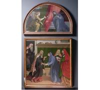 HRJUBWREE Famoso Pittura Astratta Poster Manifesti Quadri Arte l'Annunciazione e la Visitazione di Insigne Artista Per la Decorazione Domestica 60x90cm