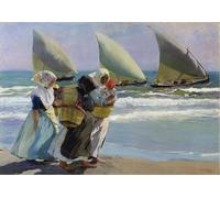 HRJUBWREE Famoso Pittura Astratta Poster Manifesti Quadri Arte le Tre Candele di Joaquín Sorolla Per la Decorazione Domestica 60x90cm