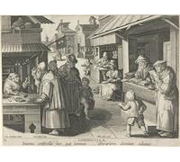 HRJUBWREE Famoso Pittura Astratta Poster Manifesti Quadri Arte l'inizio industria della seta in Europa di Jan Van Der Straet Per la Decorazione Domestica 60x90cm