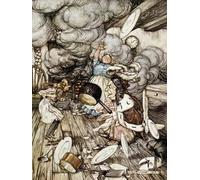 HRJUBWREE Famoso Pittura Astratta Poster Manifesti Quadri Arte nella cucina della duchessa ad Alice Adventures in di Arthur Rackham Per la Decorazione Domestica 60x90cm