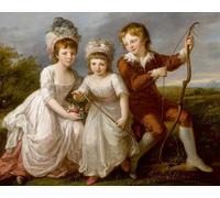 HRJUBWREE Famoso Pittura Astratta Poster Manifesti Quadri Arte Ritratto di Lady Georgiana Spencer Henrietta Spencer di Angelica Kauffmann Per la Decorazione Domestica 60x90cm