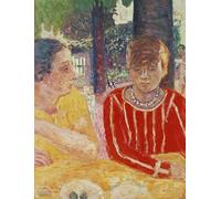 HRJUBWREE Famoso Pittura Astratta Poster Manifesti Quadri Arte Ritratto di Madame Reine Natanson e Marthe Bonnard di Pierre Bonnard Per la Decorazione Domestica 60x90cm
