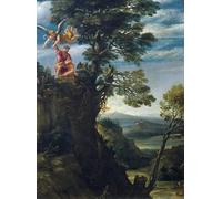 HRJUBWREE Famoso Pittura Astratta Poster Manifesti Quadri Arte Sacrificio di Isacco di Annibale Carracci Per la Decorazione Domestica 60x90cm