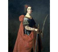 HRJUBWREE Famoso Pittura Astratta Poster Manifesti Quadri Arte Santa Caterina d'Alessandria di Francisco De Zurbaran Per la Decorazione Domestica 60x90cm