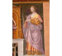 HRJUBWREE Famoso Pittura Astratta Poster Manifesti Quadri Arte Santa Lucia Affresco di Bernardino Luini Per la Decorazione Domestica 60x90cm