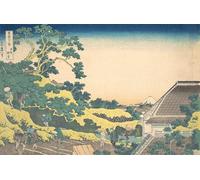 HRJUBWREE Famoso Pittura Astratta Poster Manifesti Quadri Arte Surugadai in Edo Toto Sandai Fug di Katsushika Hokusai Per la Decorazione Domestica 60x90cm