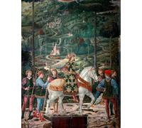 HRJUBWREE Famoso Pittura Astratta Poster Manifesti Quadri Arte the Byzantine Emperor the Journey of the Magi by Benozzo Di Lese Di Sandro Gozzoli Per la Decorazione Domestica 60x90cm