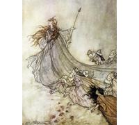 HRJUBWREE Famoso Pittura Astratta Poster Manifesti Quadri Arte Titania la regina delle tasse di Arthur Rackham Per la Decorazione Domestica 60x90cm