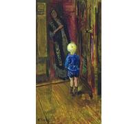 HRJUBWREE Famoso Pittura Astratta Poster Manifesti Quadri Arte una bugia bianca di Christian Krohg Per la Decorazione Domestica 60x90cm