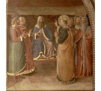 HRJUBWREE Nordico Pittura Tela Immaginie La predica di Santo Stefano e il discorso di Santo Stefano al Concilio Particolare affresco del Beato Angelico Per la Decorazione della Camera da Letto 60x90cm