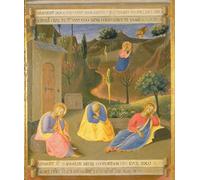 HRJUBWREE Nordico Pittura Tela Immaginie l'Orazione nell'orto Particolare dei tre del Tesoro d'Argento della Santissima Annunziata del Beato Angelico Per la Decorazione della Camera da Letto 60x90cm
