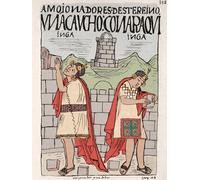 HRJUBWREE Quadri su Tela Stampe Pittura Inca Empire Inca Building Attici Edifici pubblici e religiosilavello di Felipe Huaman Poma De Ayala Per la Decorazione dell'ufficio 60x90cm