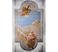 HRJUBWREE Riproduzione Dipinto Stampa Immagine Pittura su Tela Vintage Ceiling of the Entrance Hall in the Palazzina by Battista Per la Decorazione Murale 60x90cm