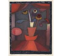 HRJUBWREE Riproduzione Dipinto Stampa Immagine Pittura su Tela Vintage Fiore d'autunno di Paul Klee Per la Decorazione Murale 60x90cm