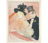 HRJUBWREE Riproduzione Dipinto Stampa Immagine Pittura su Tela Vintage Il concerto di Henri De Toulouse Lautrec Per la Decorazione Murale 60x90cm