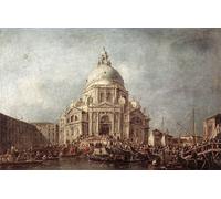 HRJUBWREE Riproduzione Dipinto Stampa Immagine Pittura su Tela Vintage il Doge Alla Basilica della Salute Francesco Guardi Per la Decorazione Murale 60x90cm
